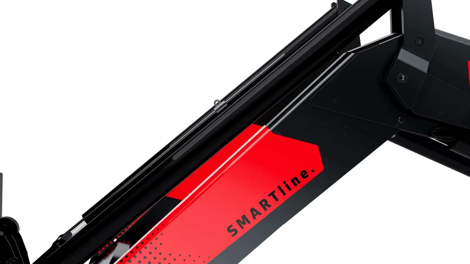 3D Visualisierung eines Frontladers auf weißem Hintergrund