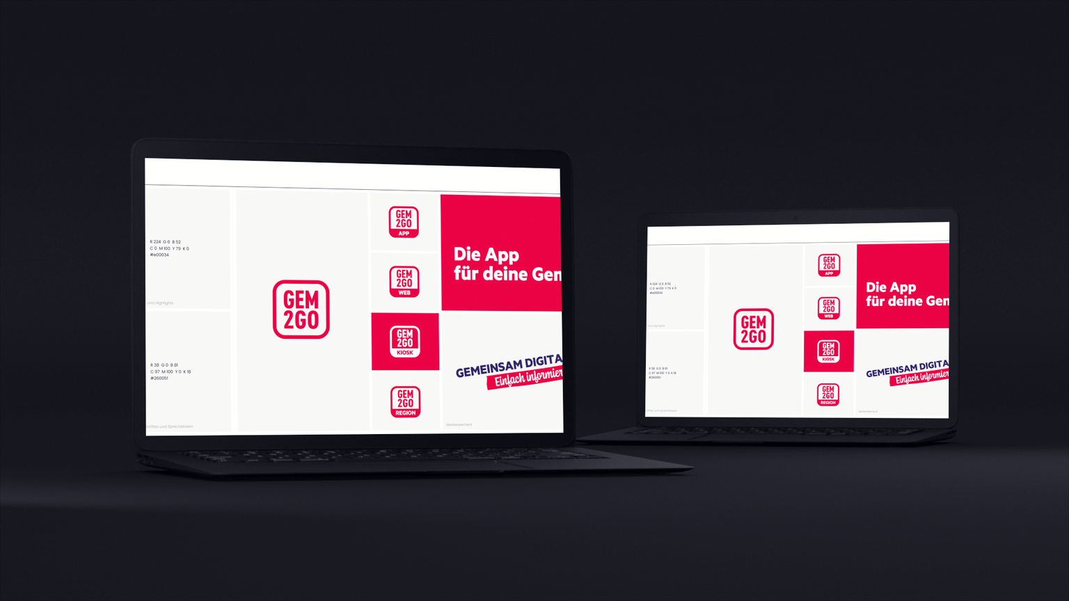 Mockup für die Umsetzung der GEMMA Kampagne.