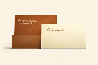 Bitzinger Reservierungskarten.