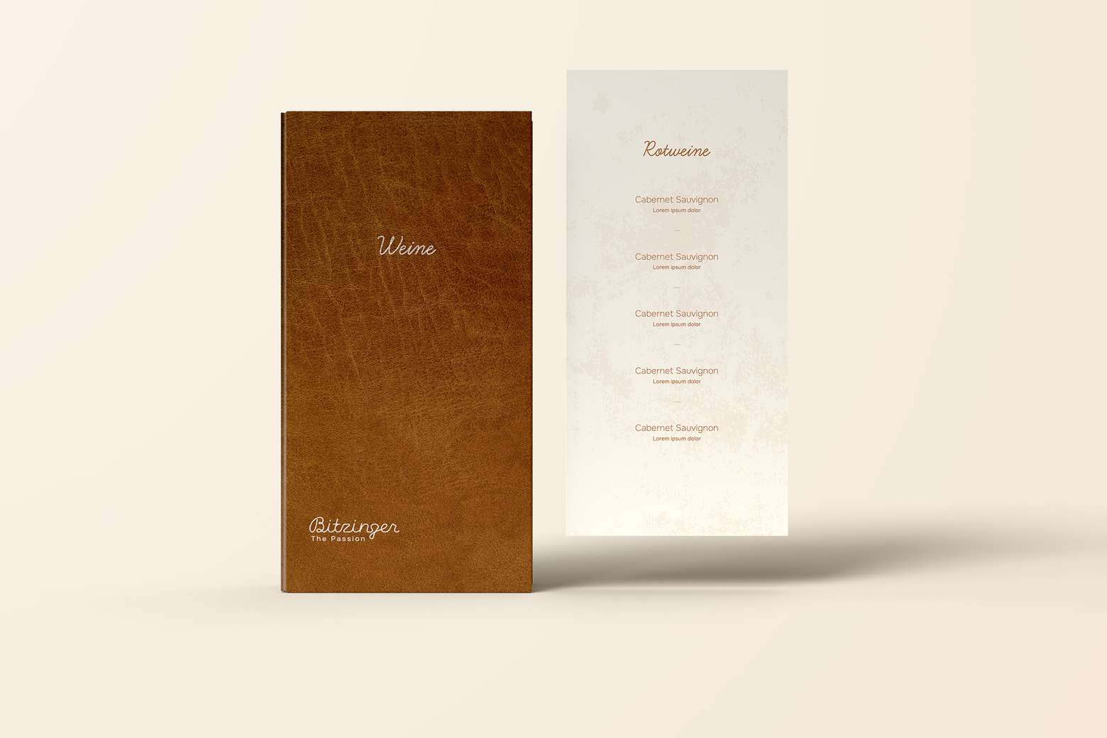 Bitzinger Weinkarte.