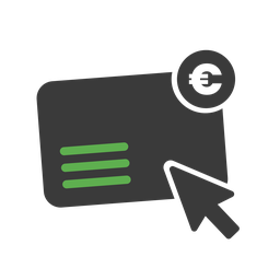 Icon die Monetarisierung symbolisieren