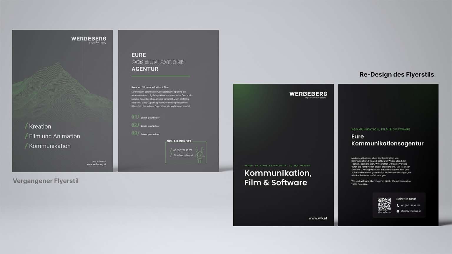 Re-Design des Werbeberg Flyerstils.