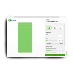Feldkonfiguration des KAPPA Feldplaners.