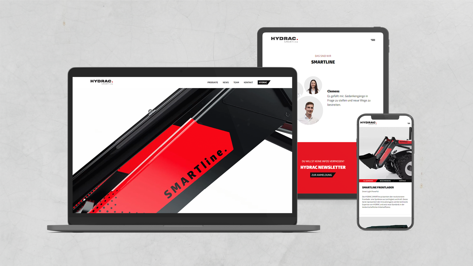 Hydrac Website Mock Ups