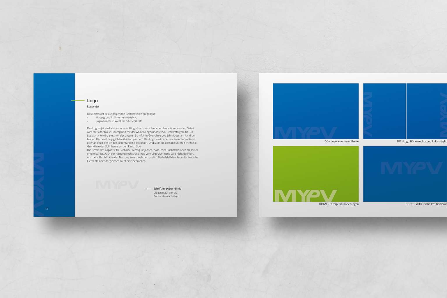 Brand Manual Aufbau.