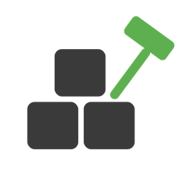 Icon: Bausteine und Hammer