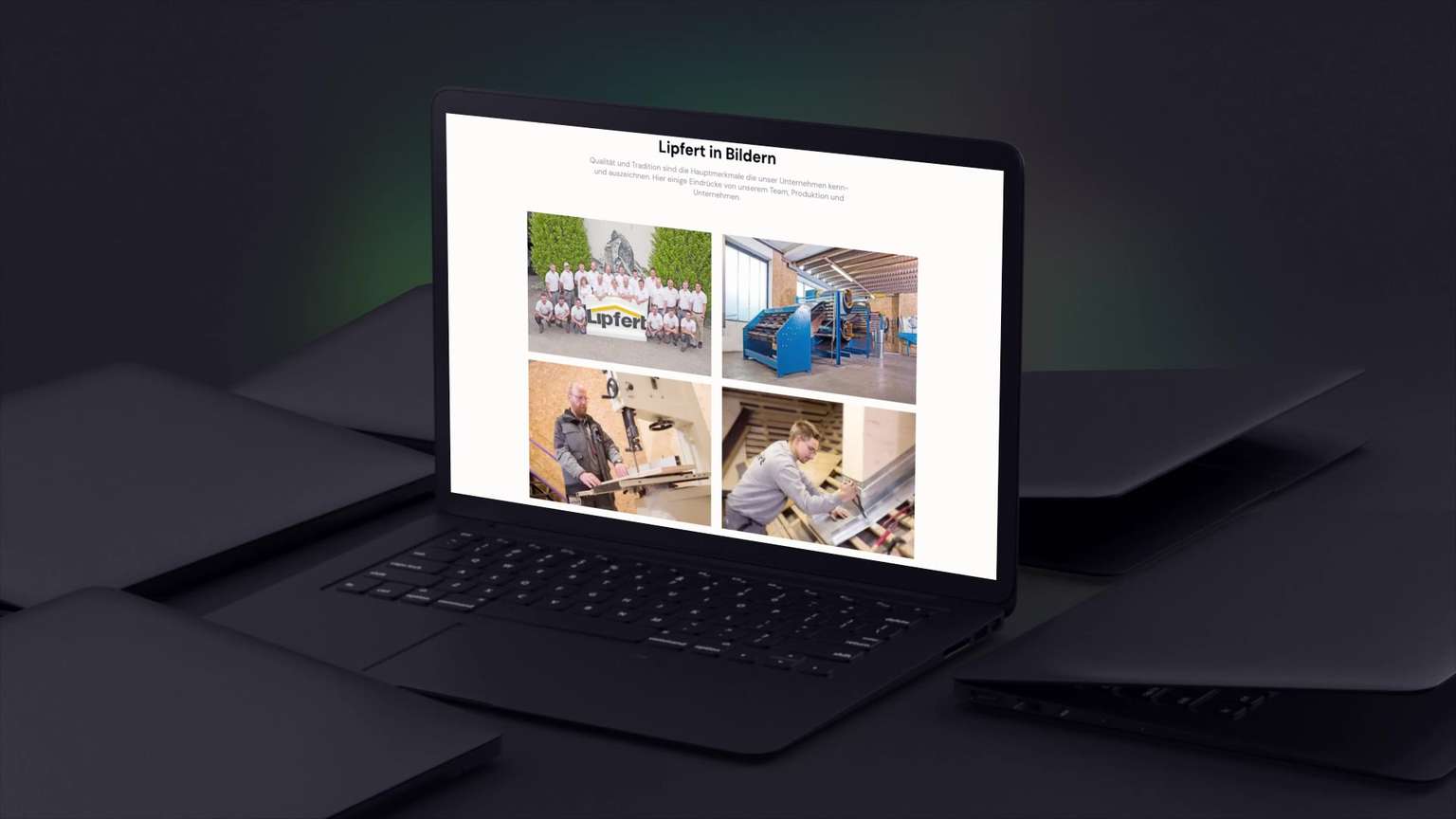 Website von Lipfert im Laptop-Mockup