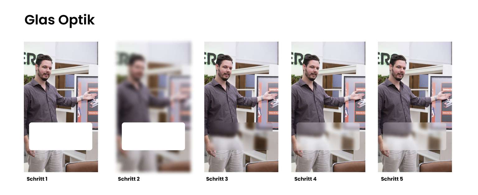 Die Grafik zeigt wie Glas Optik in Adobe Illustrator erzielt wird.