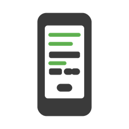 Icon: Smartphone mit Anfrageformular