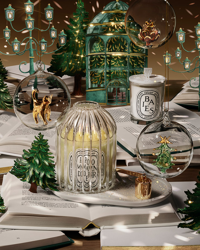 DIPTYQUE, campagne Noël 2025 - postproduction Dahinden