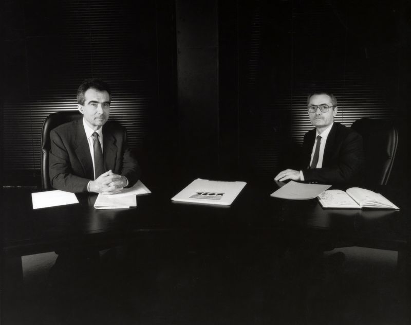 Dahinden fête en 2018 ses 50 ans. La photo représente les deux frères Dahinden, Paul et Bernard, qui ont fondé l'entreprise en 1968.