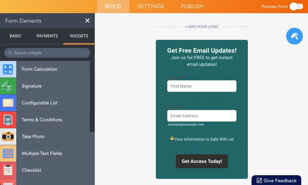 editor form