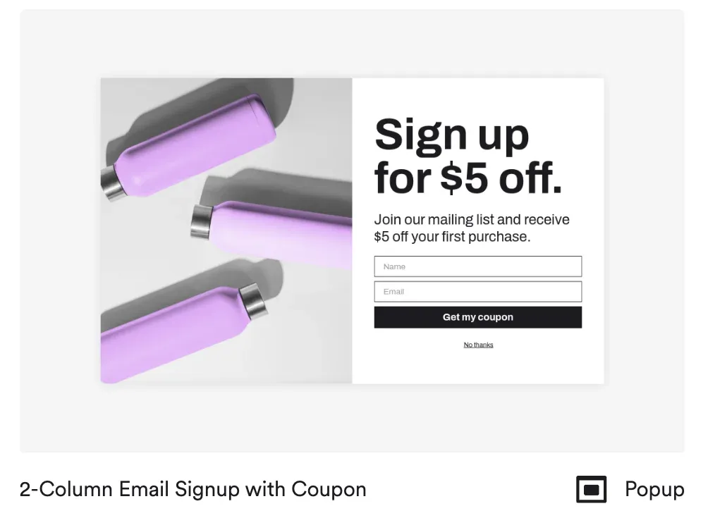 brevo popup template
