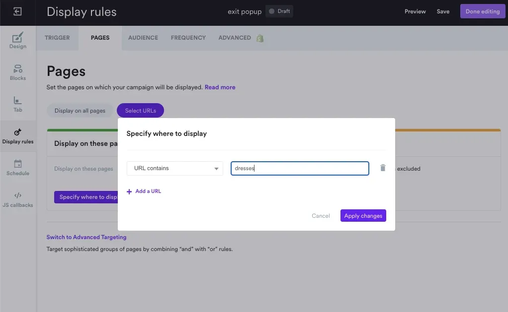 popup creation