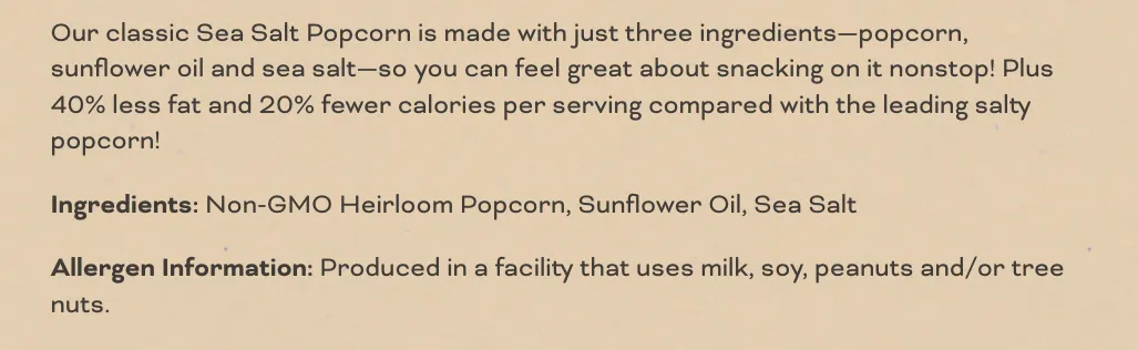 product description pipcorn