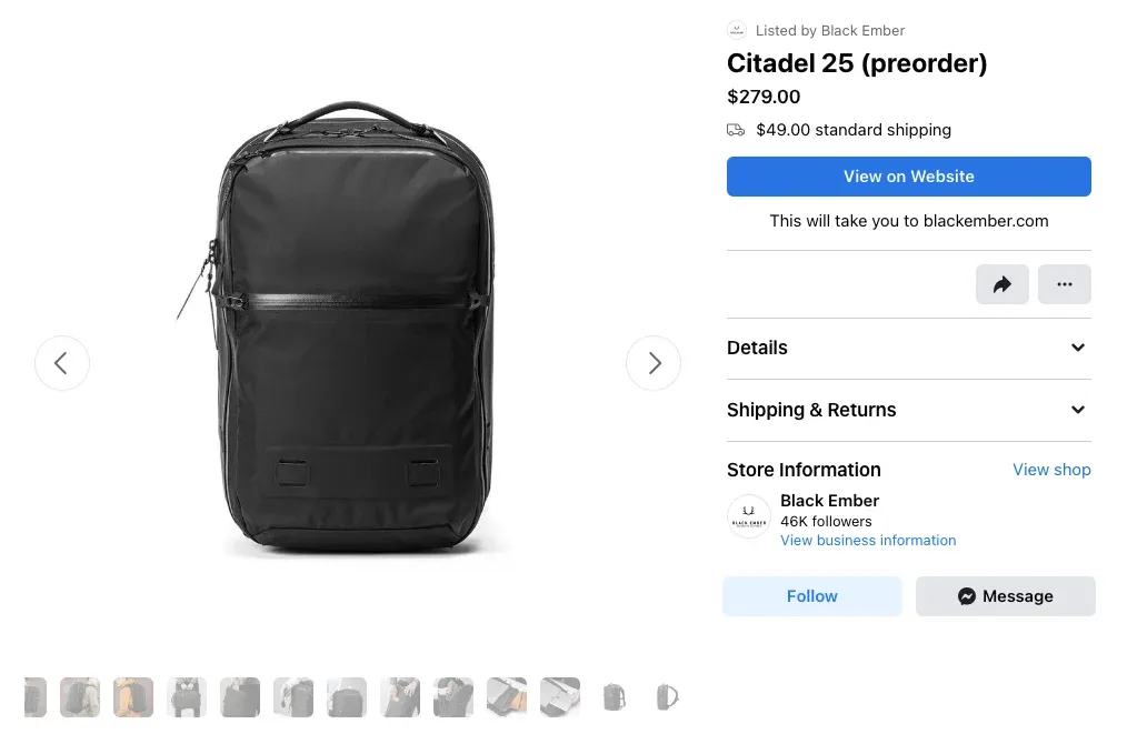 facebook product promotion