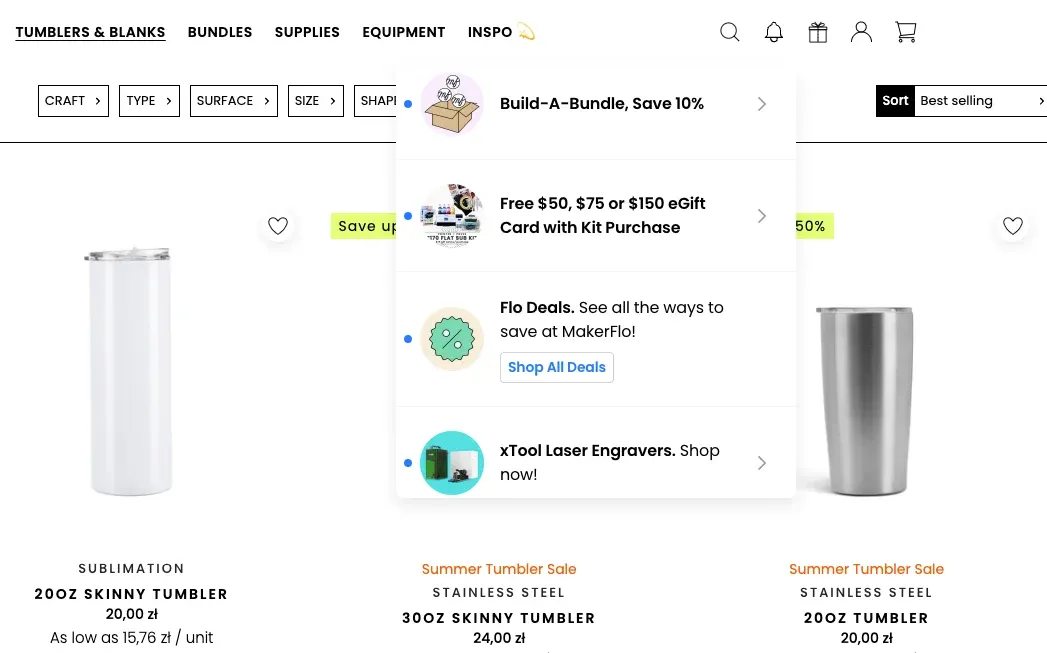 promotions on a website