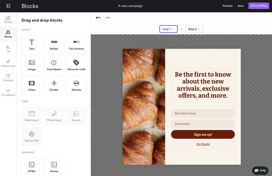 wisepops editor