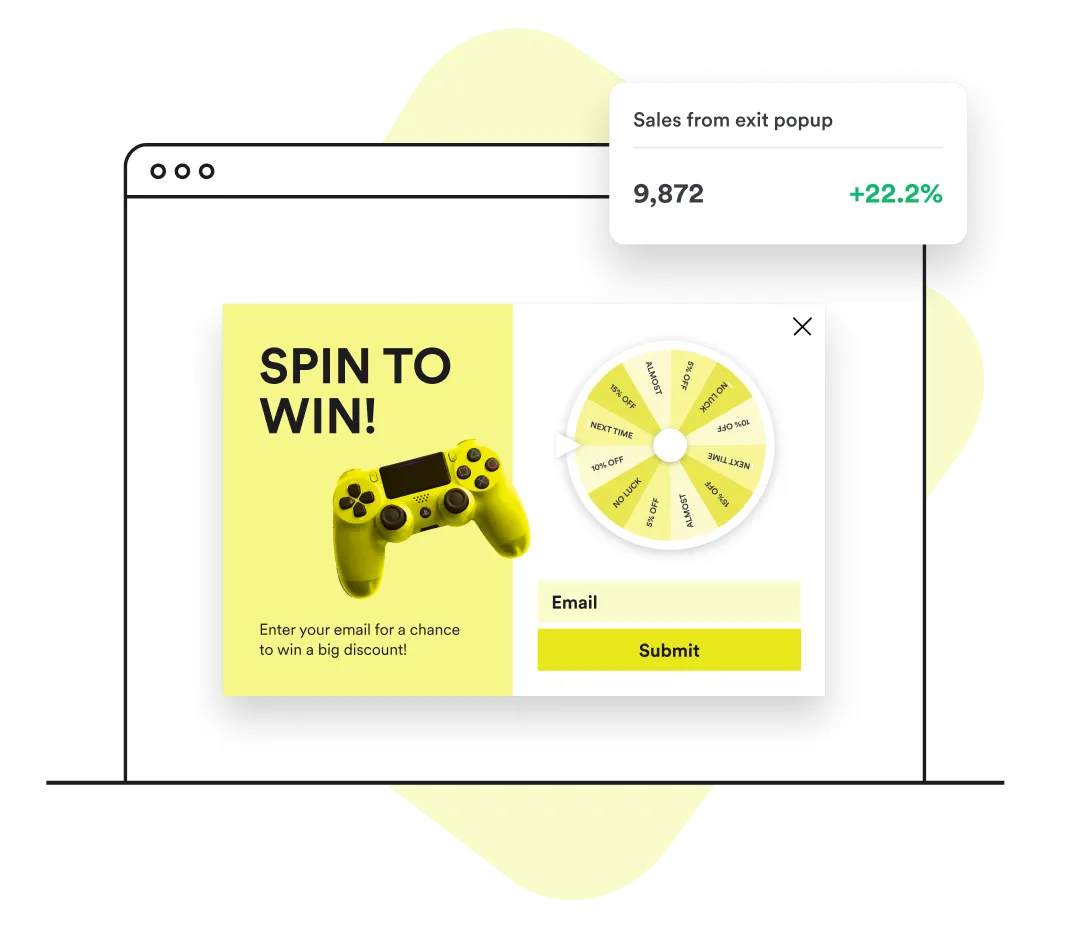 Gamification popup example