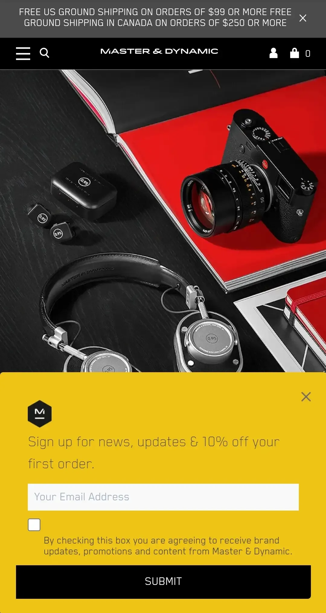 email signup popup example