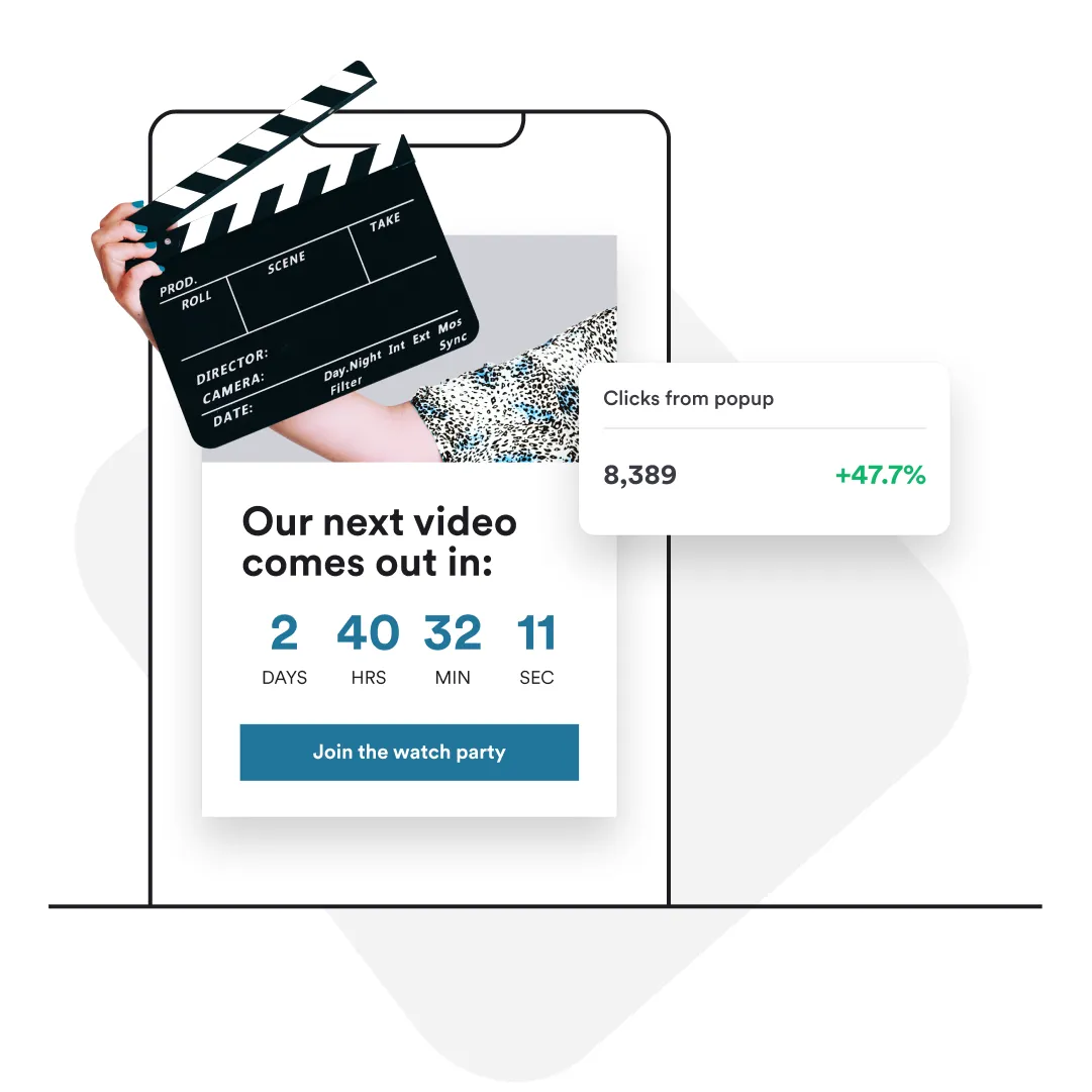 countdown popup example for wordpress