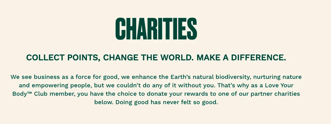 The Body Shop charity program