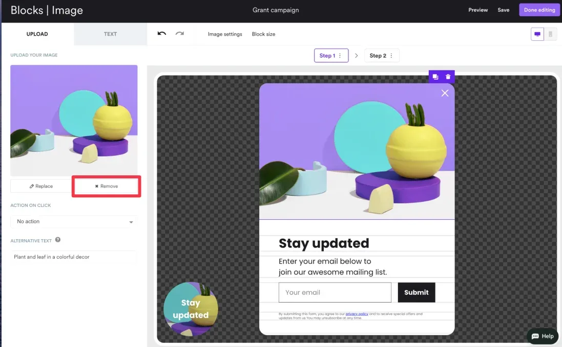 remove images