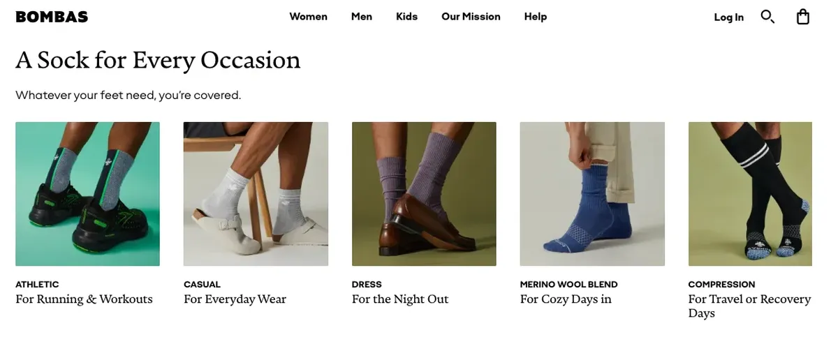 Recommendations organized by use case