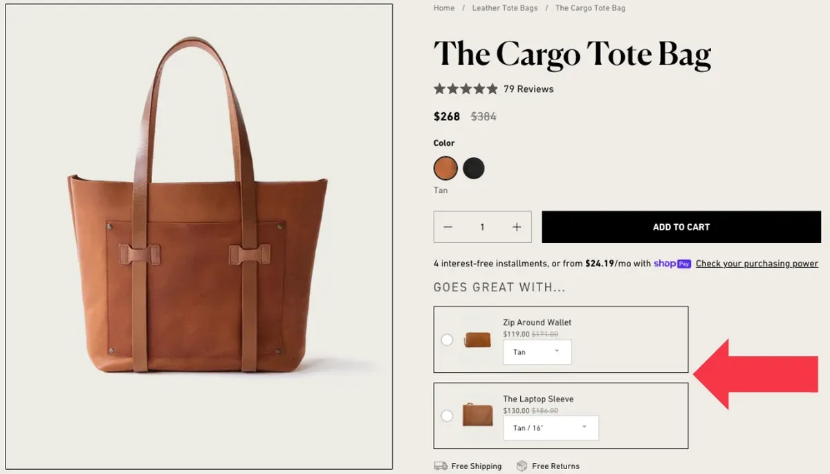 Goes great with product recommendation on a product page
