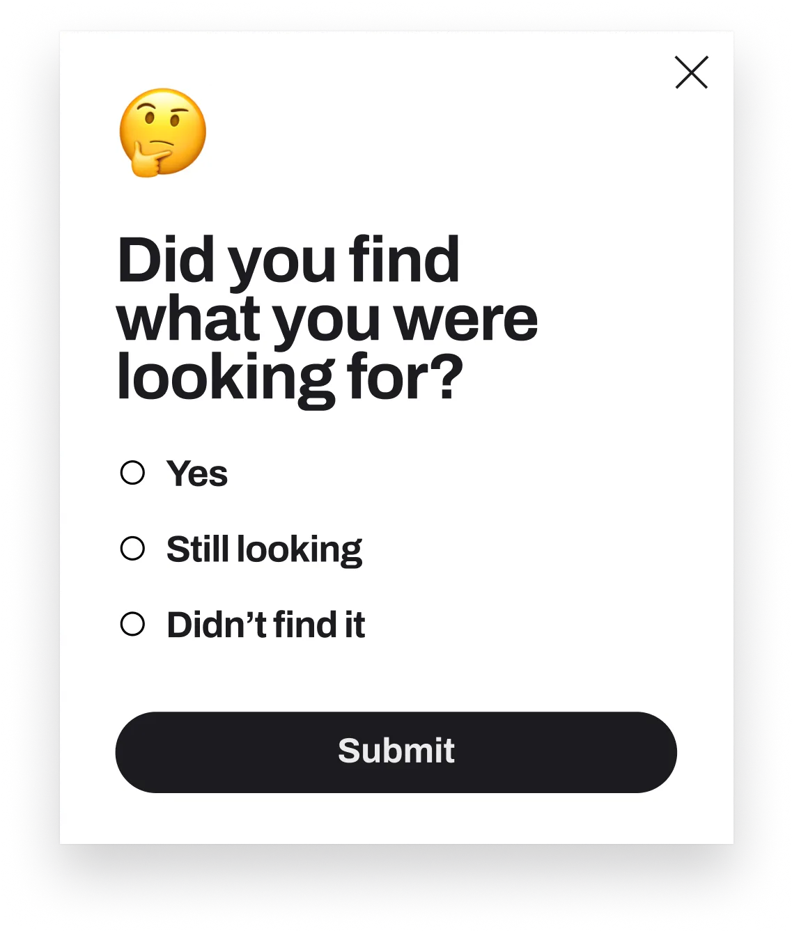 Survey popup