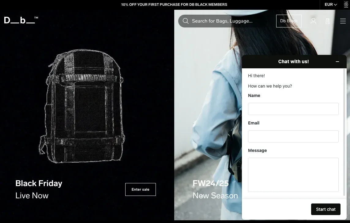 live chat help example