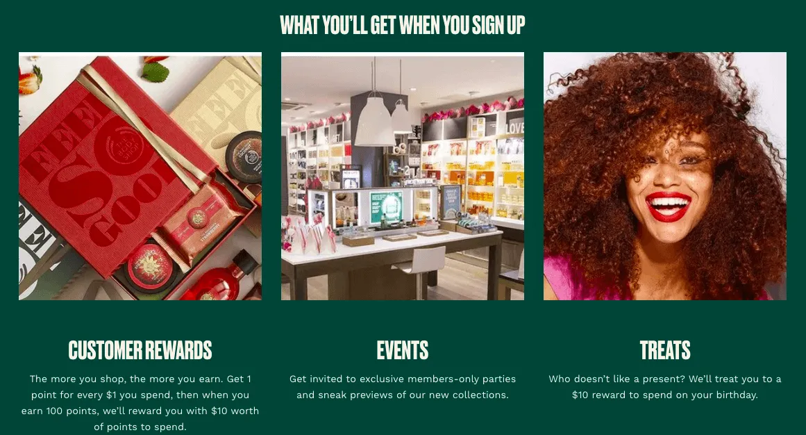 The Body Shop loyalty program