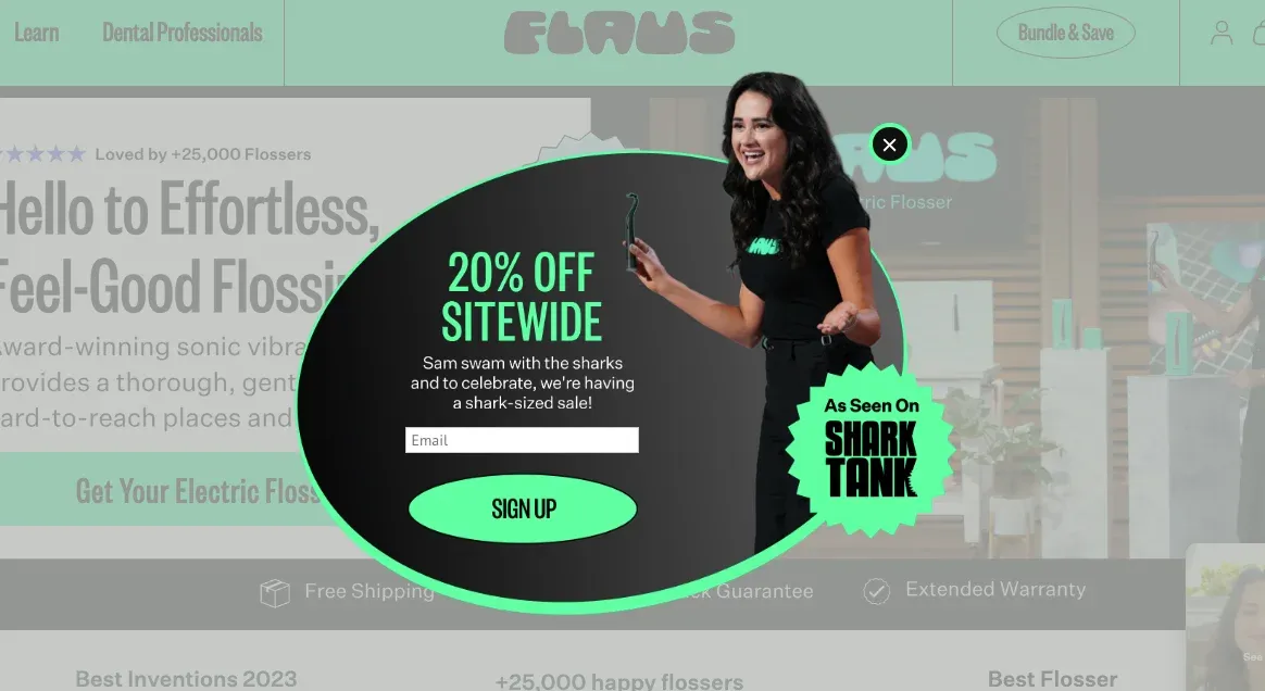 custom popup flaus