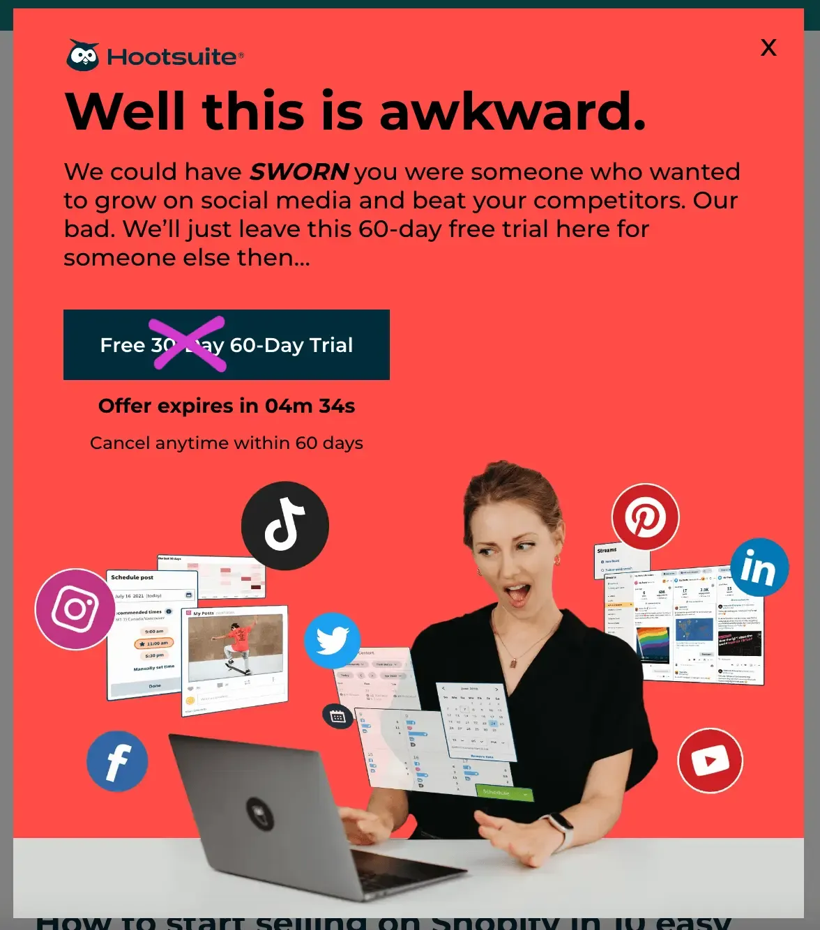 free trial offer to get emails