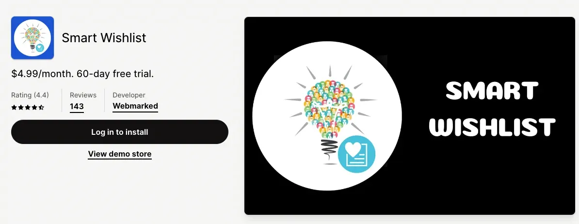 smart wishlist app shopify