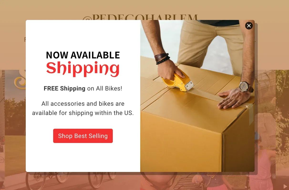Free shipping promo popup