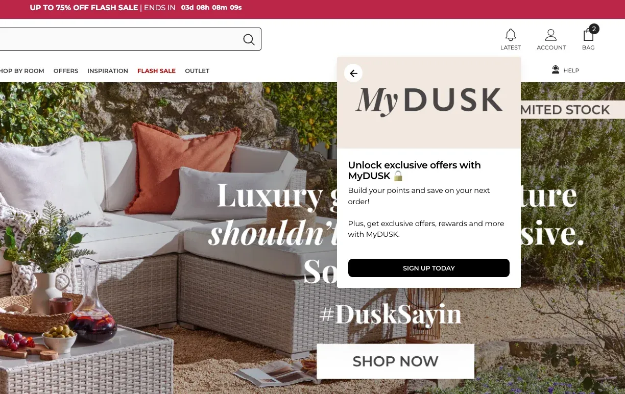 promoting a loyalty program onsite