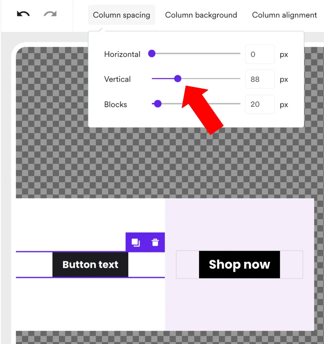 button size adjustment