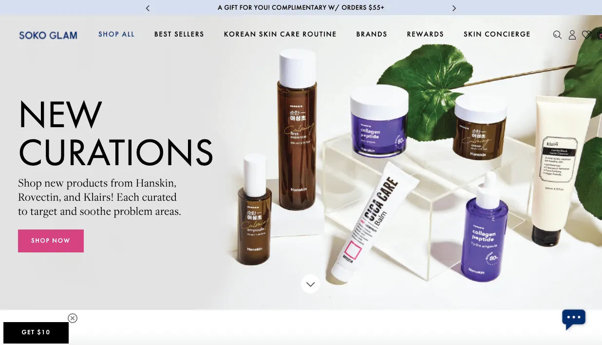 shopify store example skin care