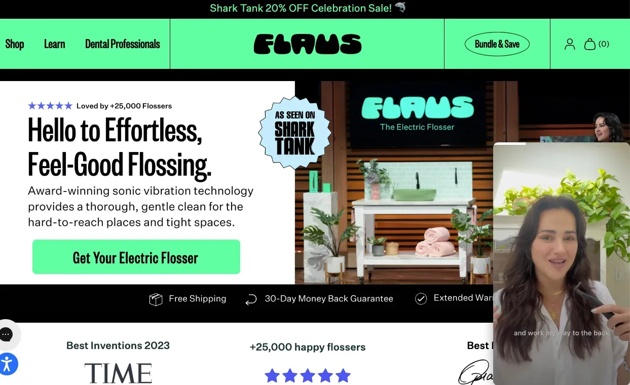 video in a popup on a homepage