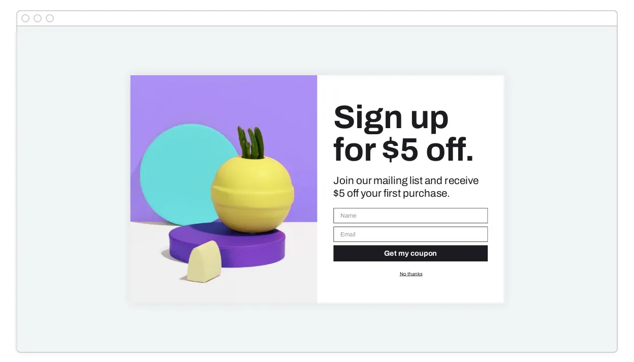 lead capture popup template