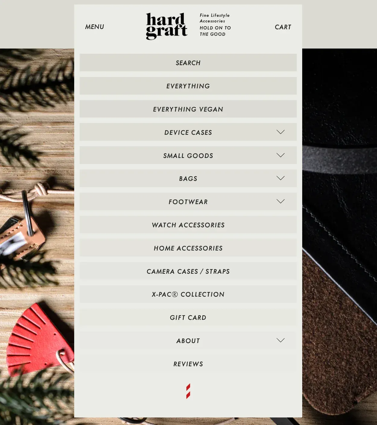 vertical menu website navigation