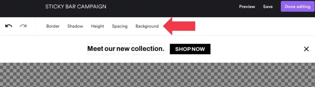 background bar color