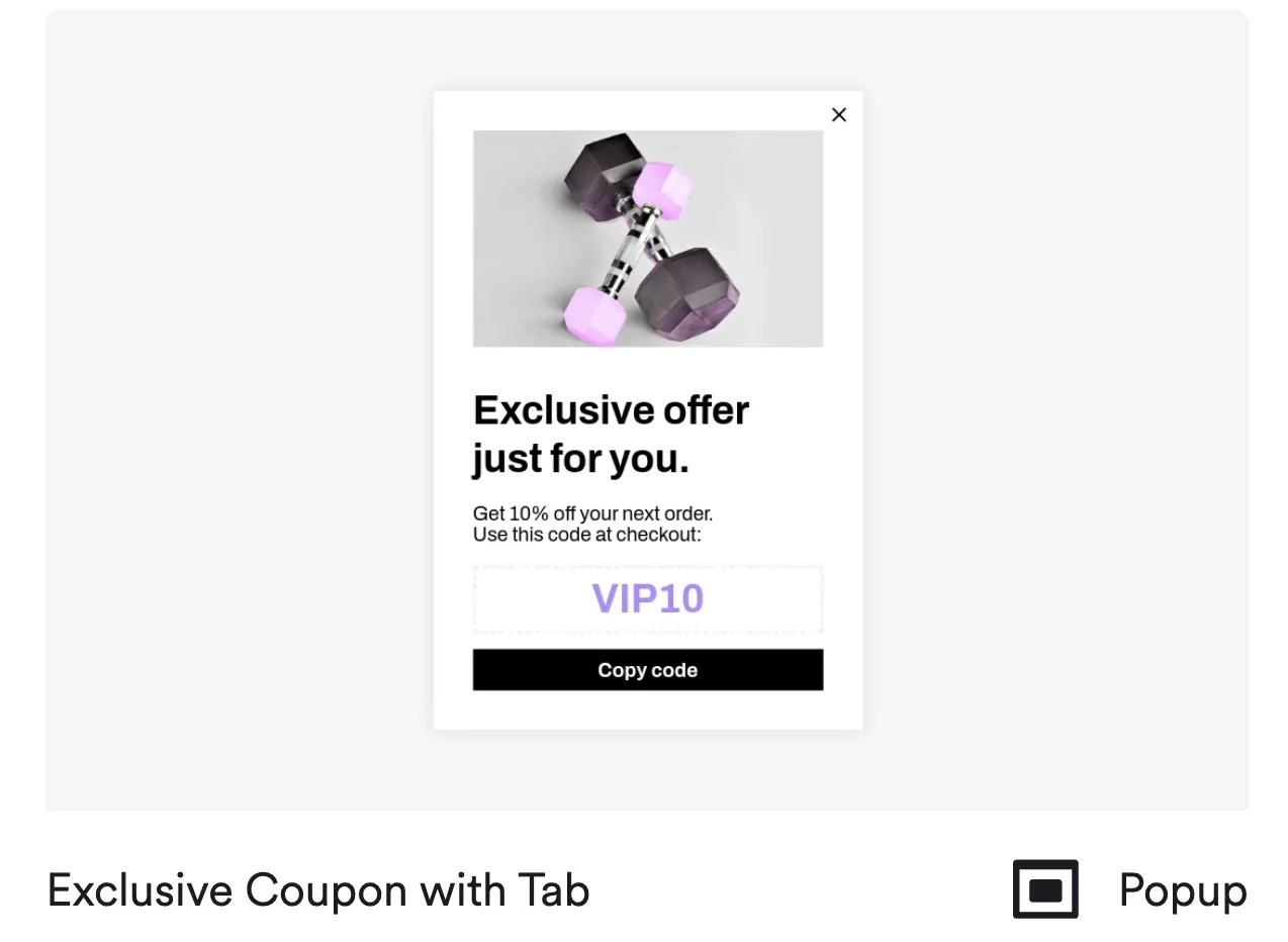 popup template