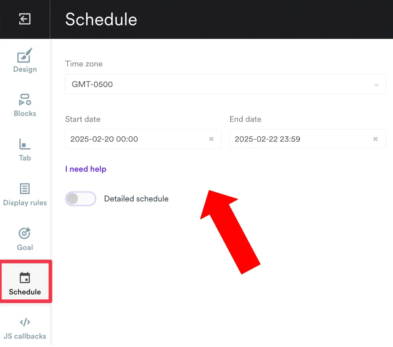 adding schedule for campaign