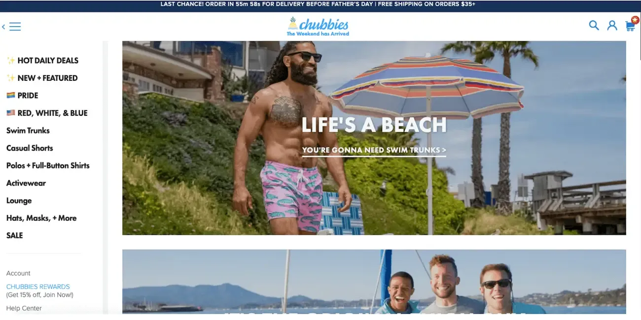 DNVB example Chubbies