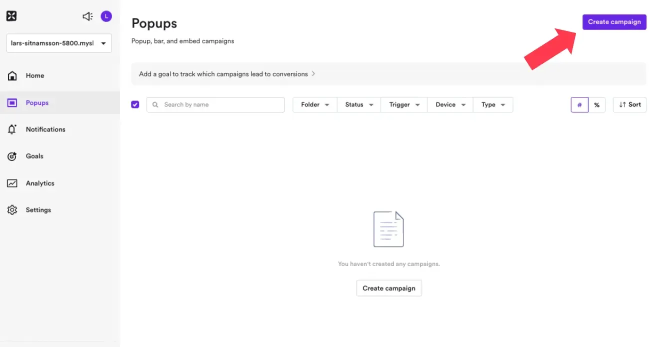creating a welcome popup