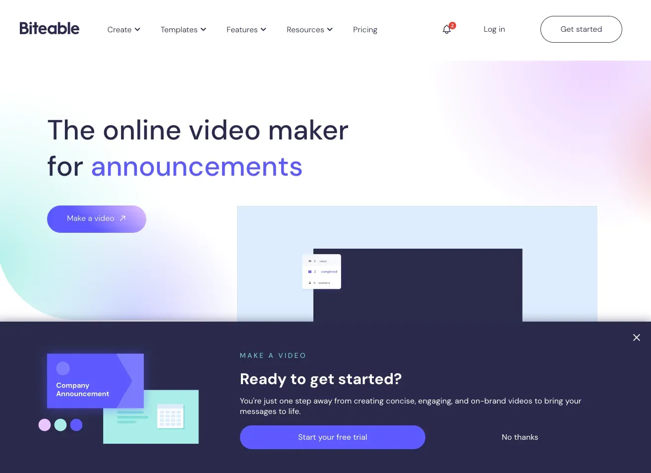 b2b website bar for generating leads