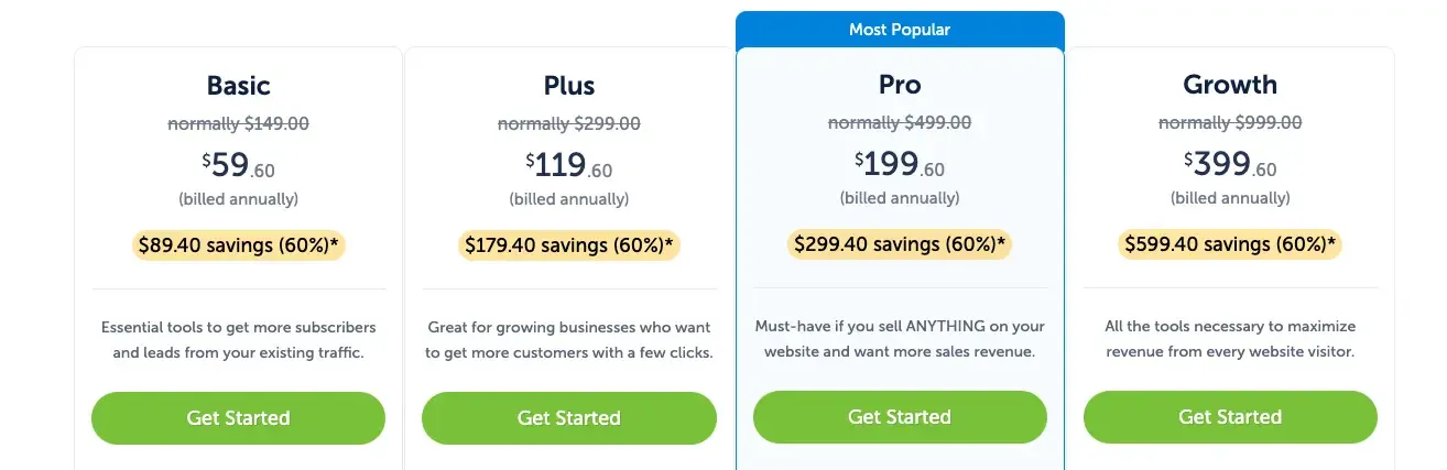 optinmonster pricing updated autumn 2024