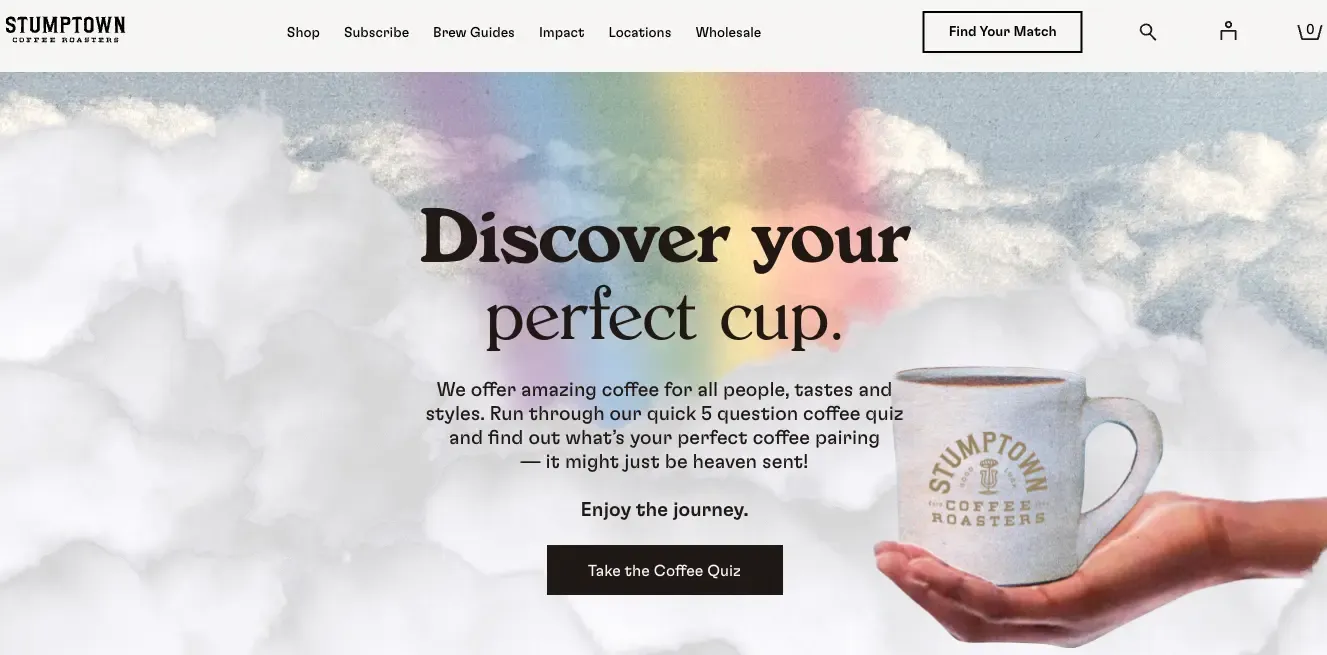 product quiz page